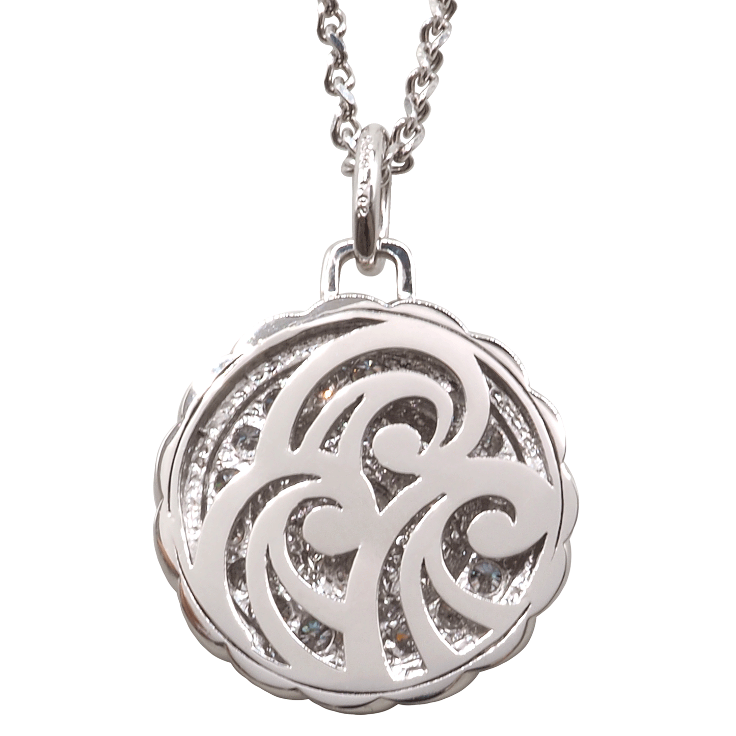 Diamond Circle Wave Pendant PT