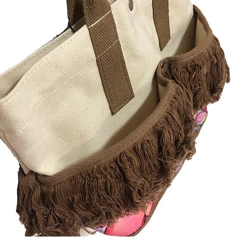 フリンジ付きポケットアートトートBAG