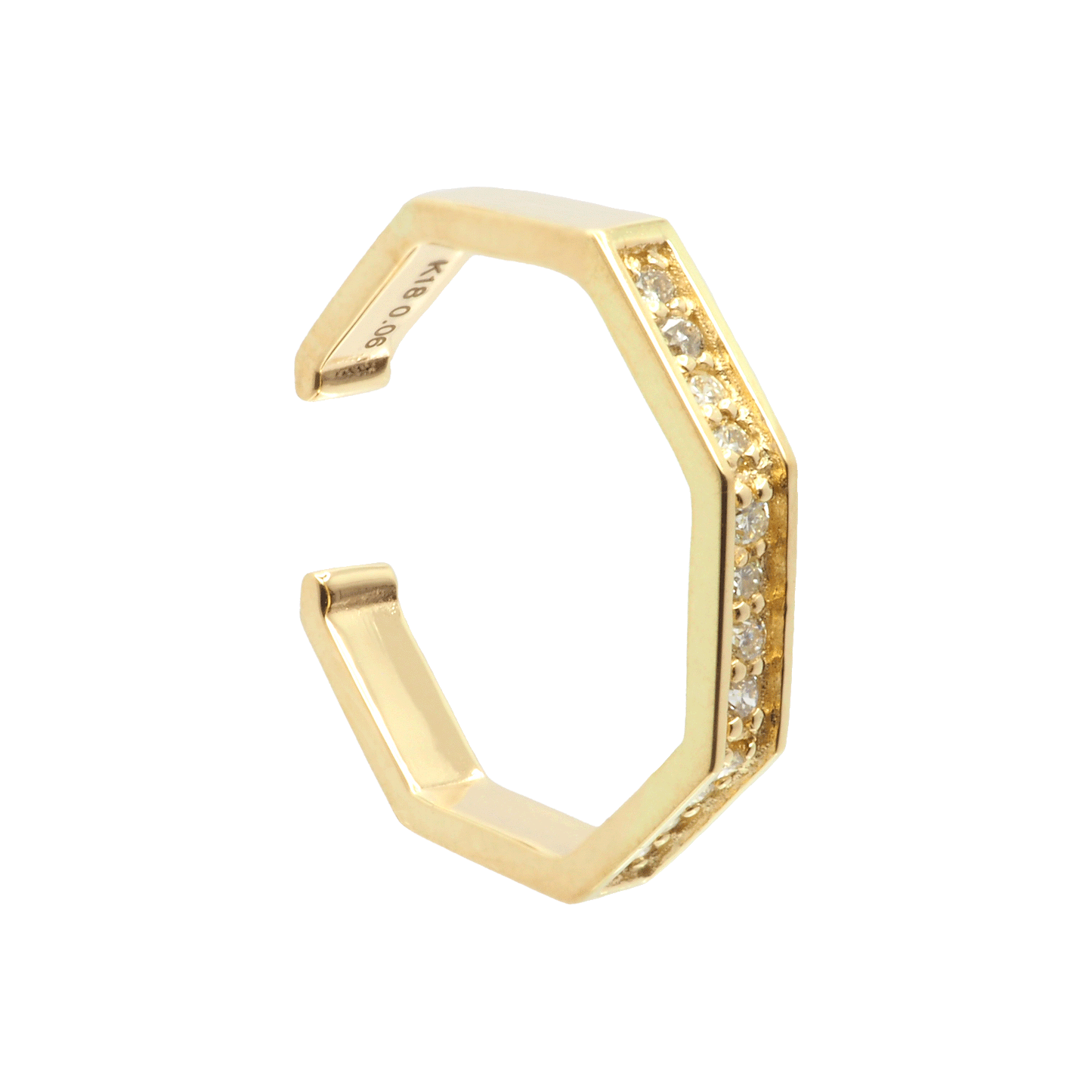 Diamond Ear Cuff "Octagon"