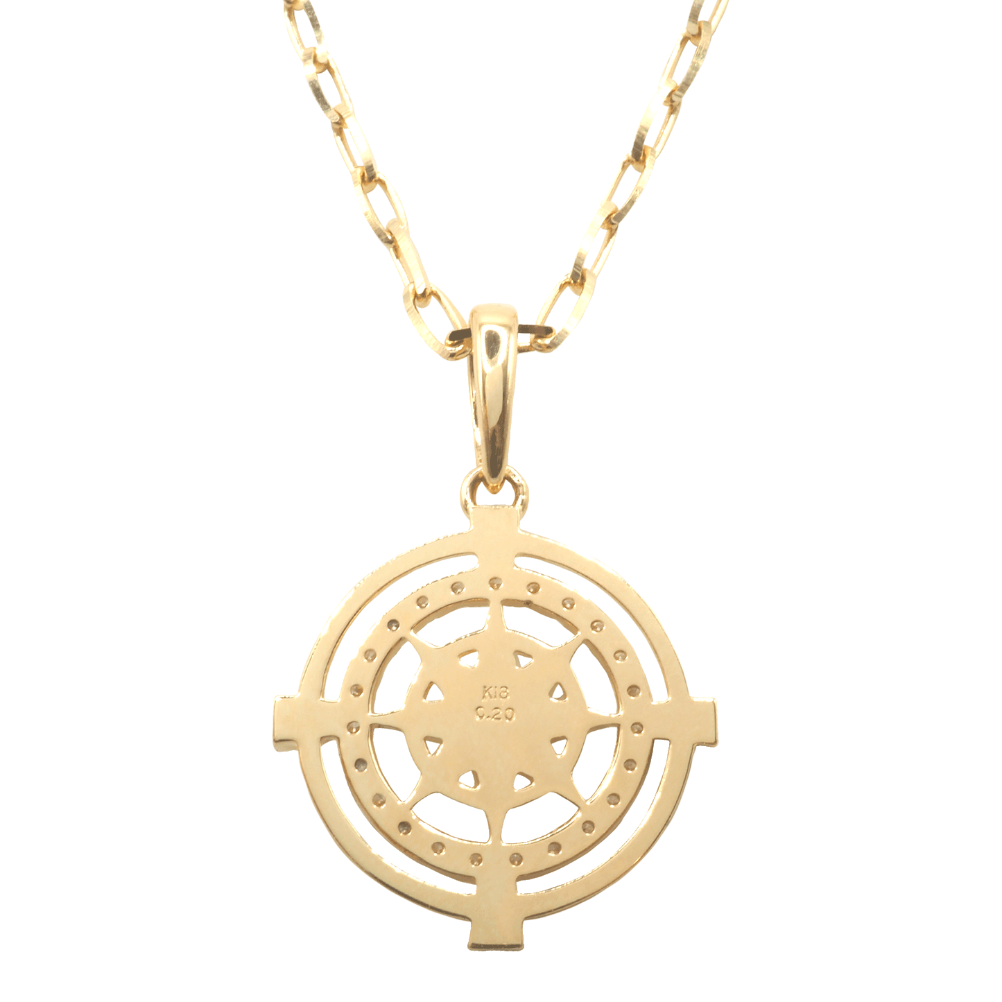 Diamond Compass Motif Pendants