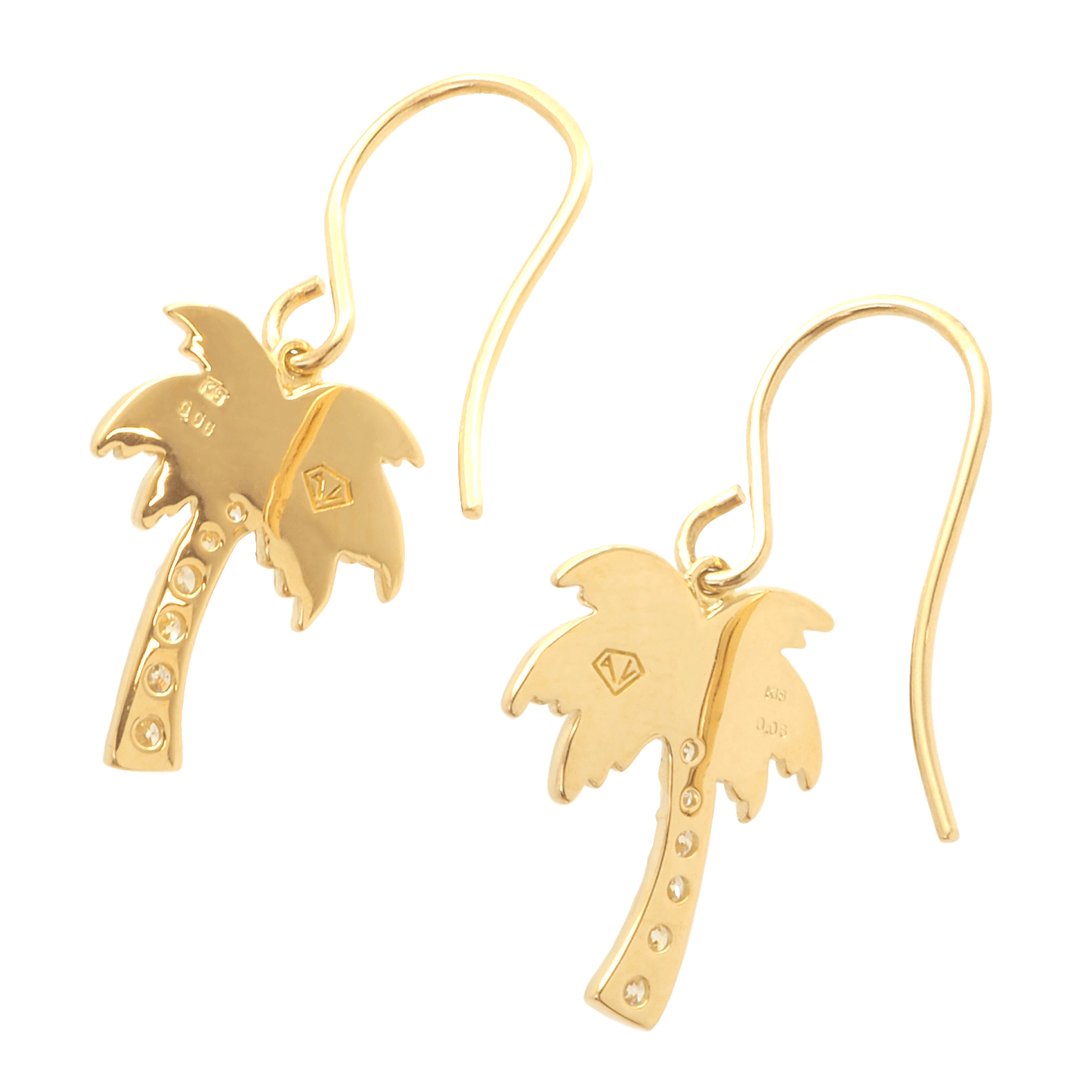 Diamond Palm Tree Earring