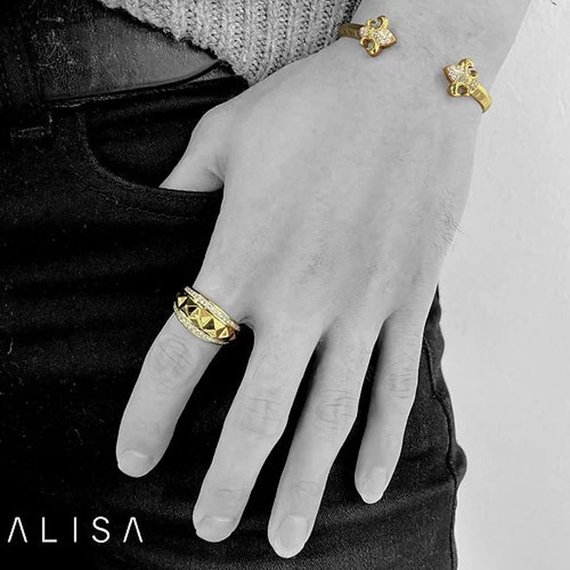 Fleur de lis Diamond Bangle