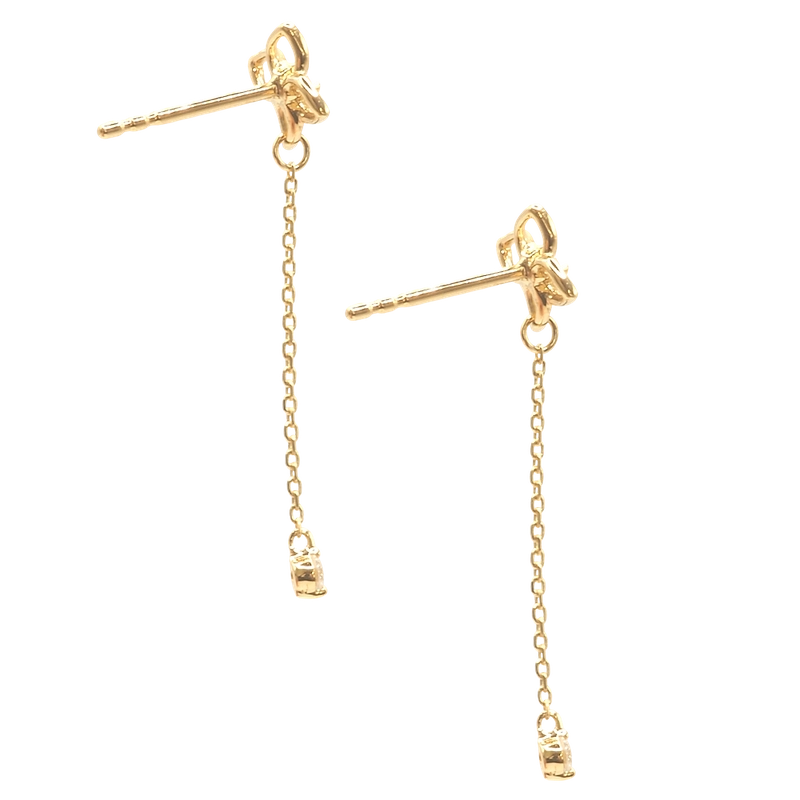 Diamond Flower Motif Earring