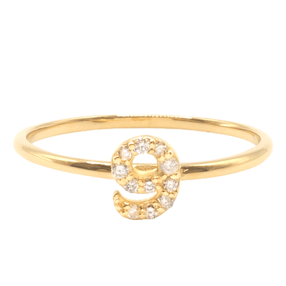 Diamond Number Ring