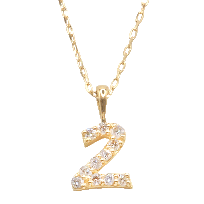 Diamond Number Pendants