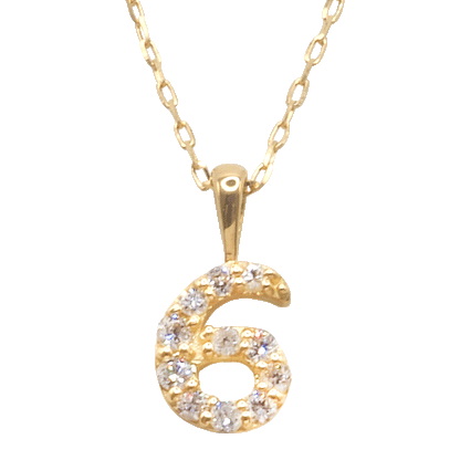 Diamond Number Pendants