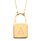 Bullion Initial Padlock Pendant