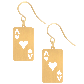 Trump Card Motif Earring