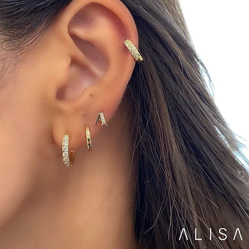 Diamond Initial Earring