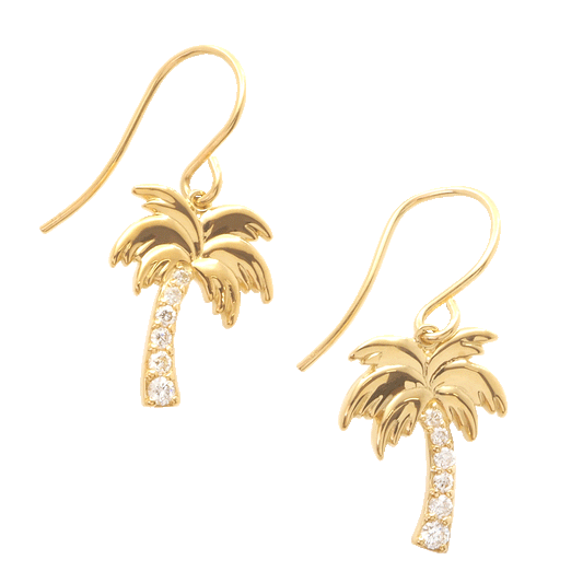 Diamond Palm Tree Earring