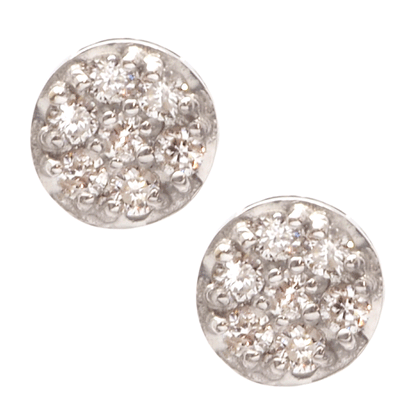 Diamond Round Earring
