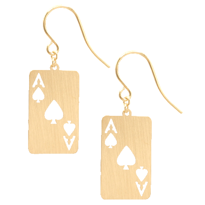 Trump Card Motif Earring
