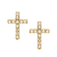 Diamond Mini Cross Earring