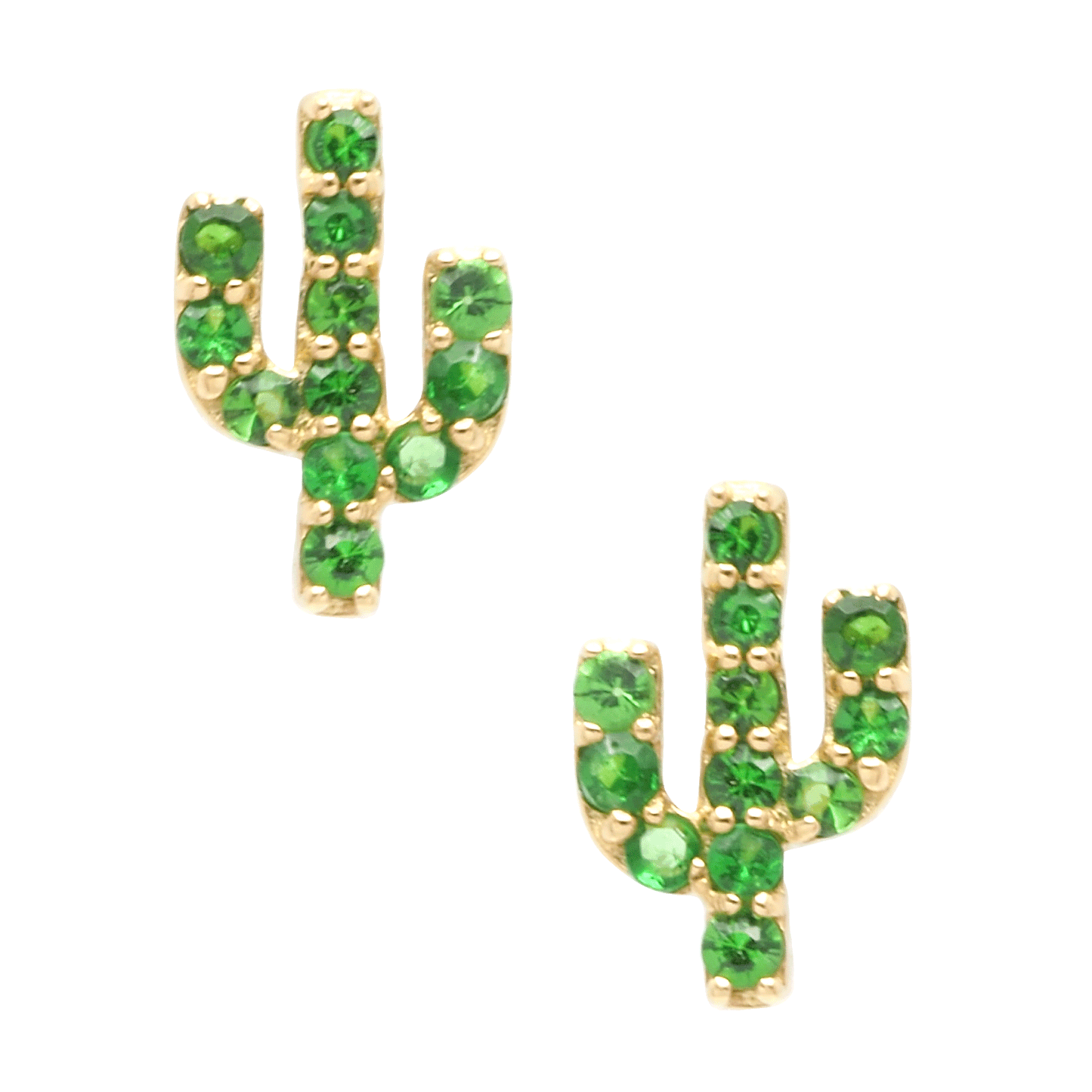 Cactus Green Garnet Earring
