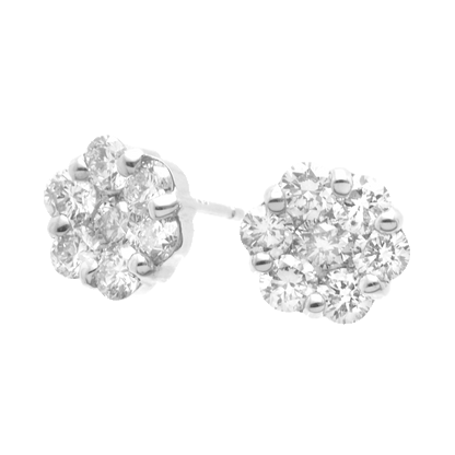 Diamond Flower Earring