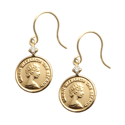 Coin motif Earring
