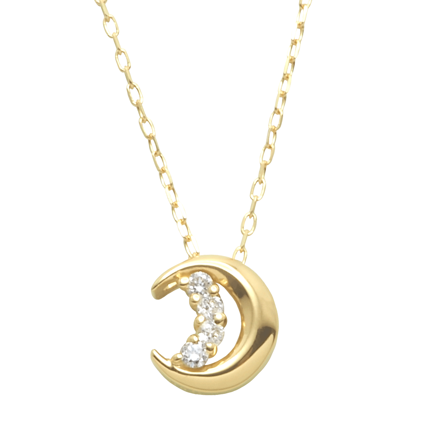 Diamond Moon Pendant