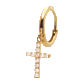 Diamond Cross Charm Earring