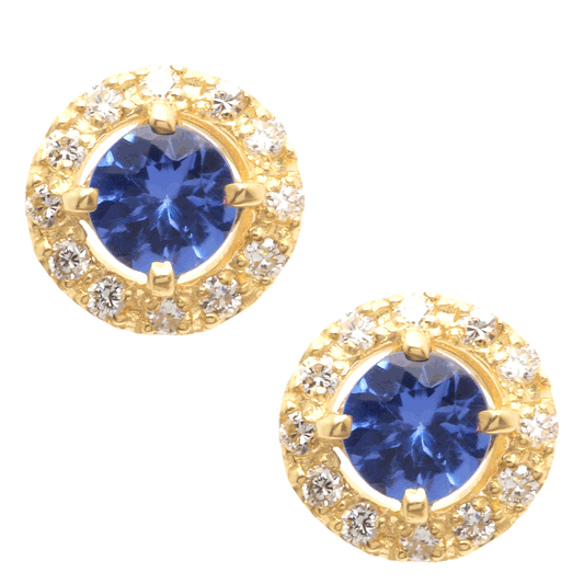 Tanzanite and Diamond Earring